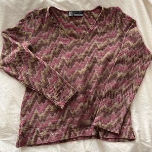 vintage missoni sport wavy knit top